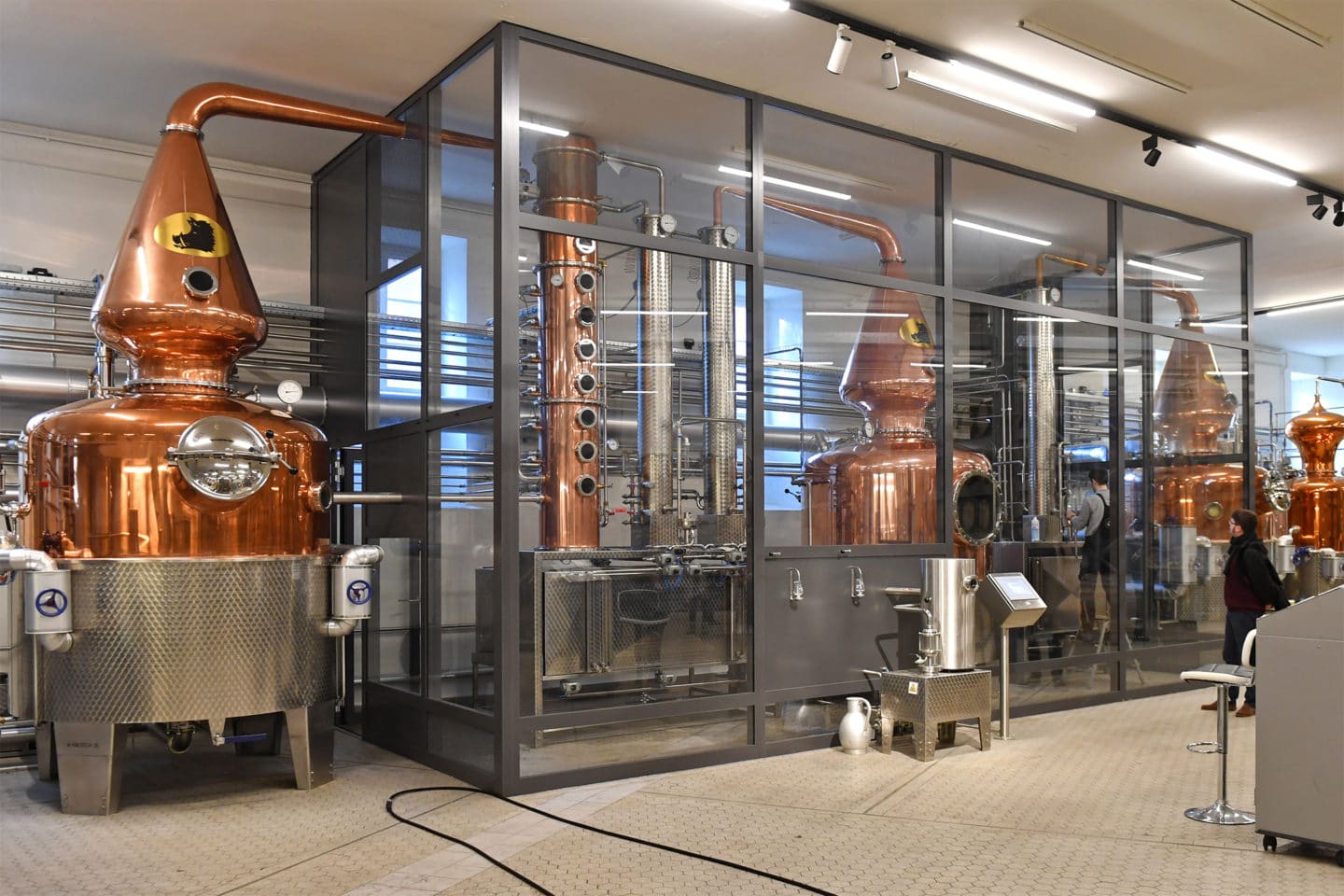 Brennblasen in der Hardenberg Distillery